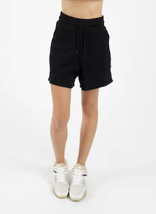 Federation Waffle Through Short - Black