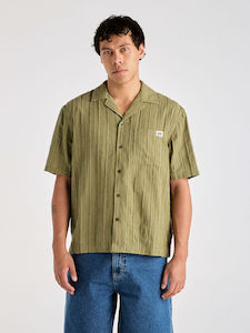 Lee Box Holiday Shirt - Moss Stripe