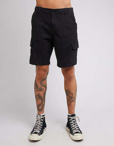 SILENT THEORY FIELD CARGO SHORT - WASHED BLACK