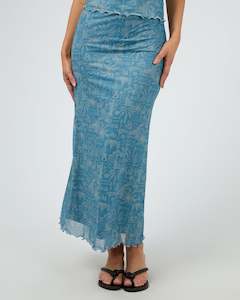 Silent Theory Corfu Maxi Skirt - Light Blue