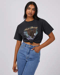 SILENT THEORY JOSHUA TREE TIE TEE - WASHED BLACK