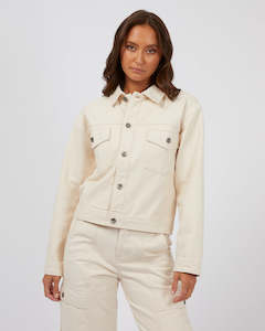 SILENT THEORY DOVE CROPPED JACKET - BEIGE