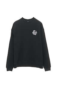 STUSSY 8 BALL CORP FLEECE CREW - BLACK