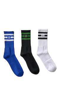 Stussy Mens Ss Link Stripe Sock 3pk - Multi