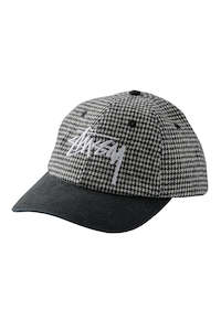 Stussy Stock Houndstooth Low Pro Cap - Black