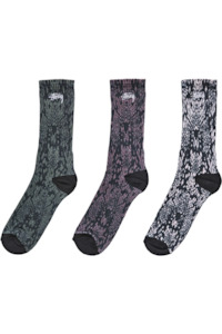 STUSSY MENS SNAKESKIN SOCK 3PK