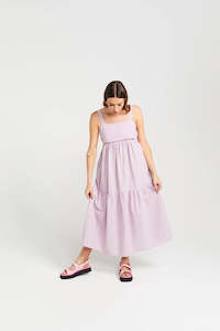 Womenswear: THING THING ZIGGER DRESS - LILAC FUCHSIA