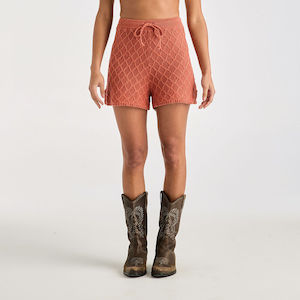 Womenswear: WRANGLER SCALLOP KNIT SHORTY - EARTH