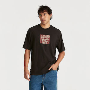 WRANGLER EXPAND YOUR MIND SLACKER T SHIRT - BLACK