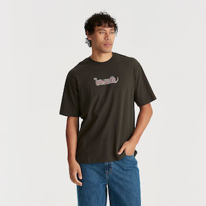 WRANGLER SNAKE CHARMER SLACKER  T SHIRT - DARK SLATE