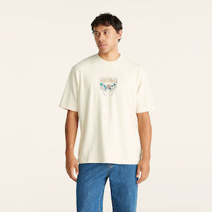 Womenswear: WRANGLER LINO SHROOM SLACKER T SHIRT - ECRU