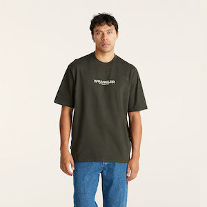 Wrangler Encyclopedia Slacker Tee - Dark Slate