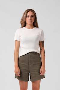 Womenswear: RPM KNITTED SS TOP - OFF WHITE