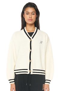 Womenswear: HUFFER ACES KNIT CARDIGAN - PUTTY