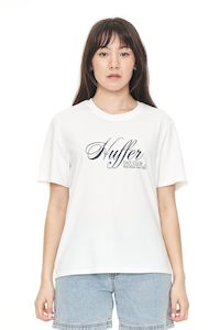 Womenswear: HUFFER CLASSIC TEE 170/EARLY RISER - CHALK