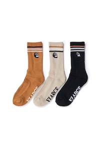 Xlarge Rail Stripe Sock 3pk - Multi