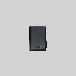 CRATE MINIMAL LEATHER WALLET - BLACK