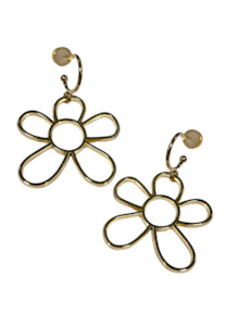 PENNY FOGGO BIG DAISY HALF HOOPS