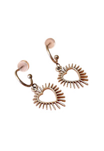 Womenswear: PENNY FOGGO SPIKY HALF HOOP - SILVER