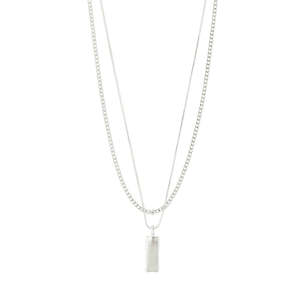 Womenswear: PILGRIMSTAR RECYCLED NECKLACE 2 IN 1 SET - SILVER PLATED