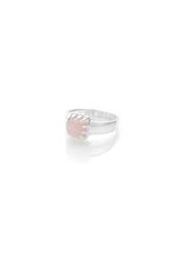 Womenswear: STOLEN GIRLFRIENDS CLUB - BABY CLAW RING SILVER ROSE QUARTZ