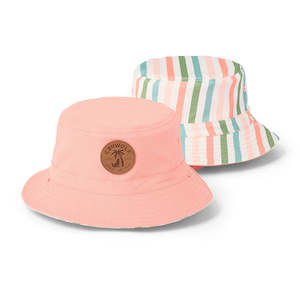 Clothing accessory: Reversible Bucket Hat || Summer Stripe