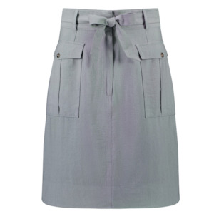 Lanii Women's Mid Length Skirt - Slate Grey