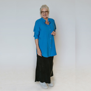 Casey - Women's Viscose Shirt - Cornflower