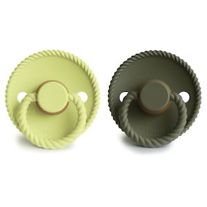 Clothing accessory: Rope Pacifier - Green Tea/Olive Silicone