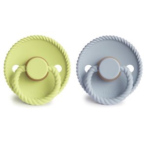 Clothing accessory: Rope Pacifier - Green Tea/Powder Blue Silicone