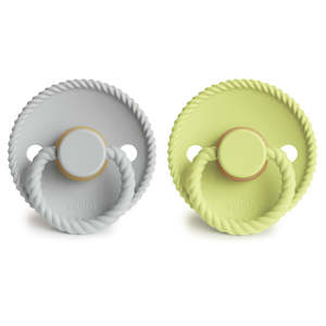 Rope Pacifier - Silver Gray/ Green Tea (Matcha) Silicone