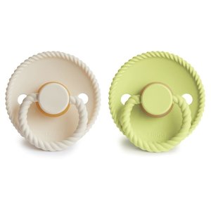 Clothing accessory: Rope Pacifier - Cream/Green Tea Silicone