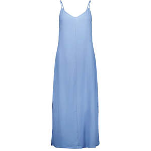 Gina - Women's Linen Slip Dress || Pool Blue