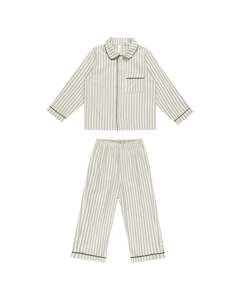 Clothing accessory: Long Sleeve Pyjamas || Forest Pinstripe