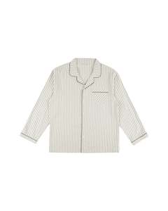 Men's Pyjama Top || Forest Pinstripe