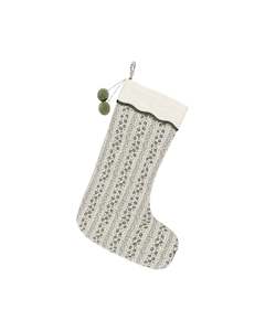 Clothing accessory: Christmas Stocking || Green Vines