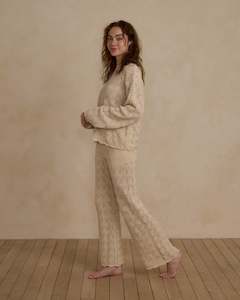 Crochet Knit Pullover || Natural