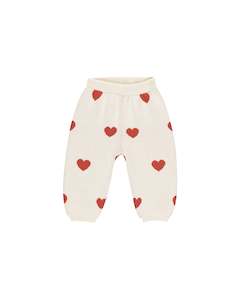 Heart Knit Pants || Ivory