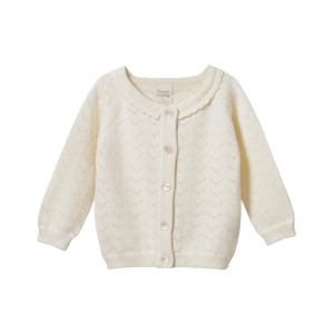 Piper Cardigan || Natural Pointelle