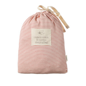 Cotton/Merino Sleeping Bag - Red Pinstripe