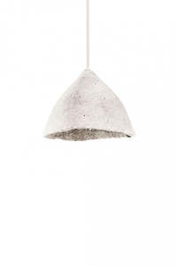 Reversible Tipi Lampshade S || Natural/Light Stone