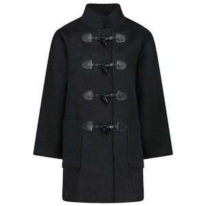 Virginia Wool Duffle Coat || Black