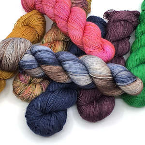 Yarn: ~Purple Sprouting 4 Ply Bluefaced Leicester (BFL) 100g Skein