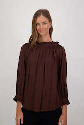 Womenswear: Briarwood: ANNABELLE CHOCOLATE TOP