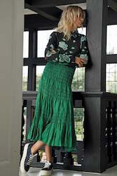 Trelise Cooper : Scunchie Bar Skirt. Green.