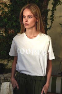 Cooper: Bead The Way Tee Shirt . Ivory