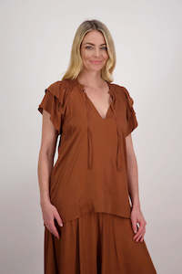 Womenswear: Briarwood: Pansy Top. Tan.