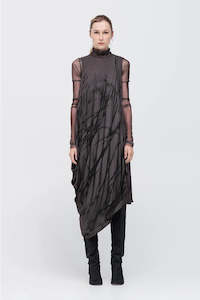 Taylor: Conceal Dress - Smoke Filament Print