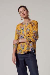 Womenswear: Loobies Story : Gala Shirt. Gold Multi.