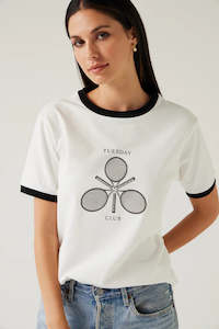 Womenswear: Tuesday: Fashion Tee. White /Black.